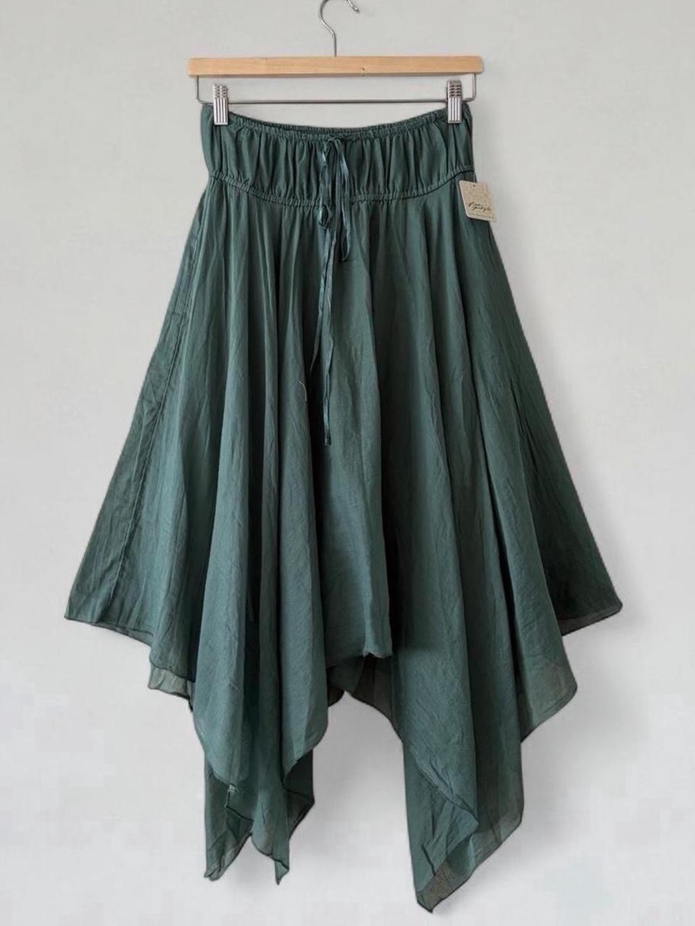 Free People Asymmetrical Hem Skirt - Forest Green